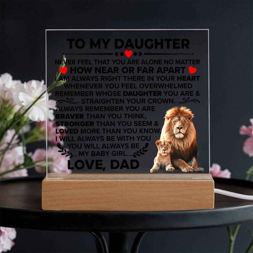 To My Daughter Braver Square Acrylic