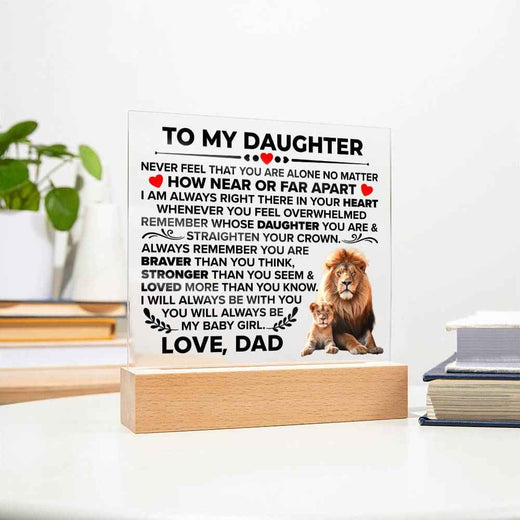 To My Daughter Braver Square Acrylic