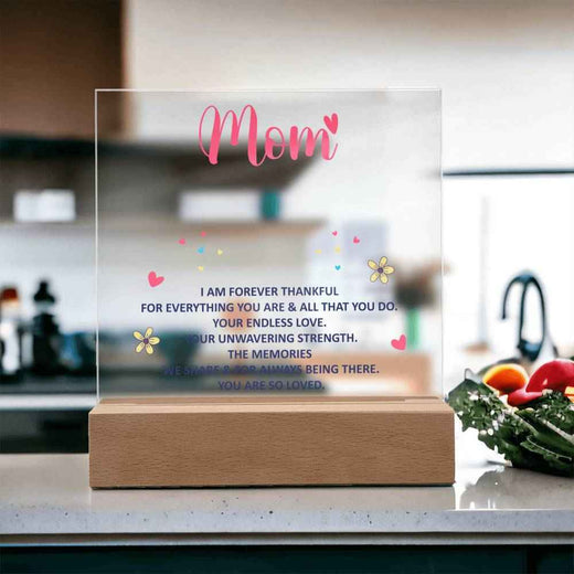 Mom I am forever thankful acrylic plaque set