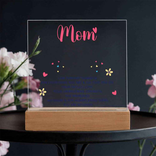 Mom I am forever thankful acrylic plaque set