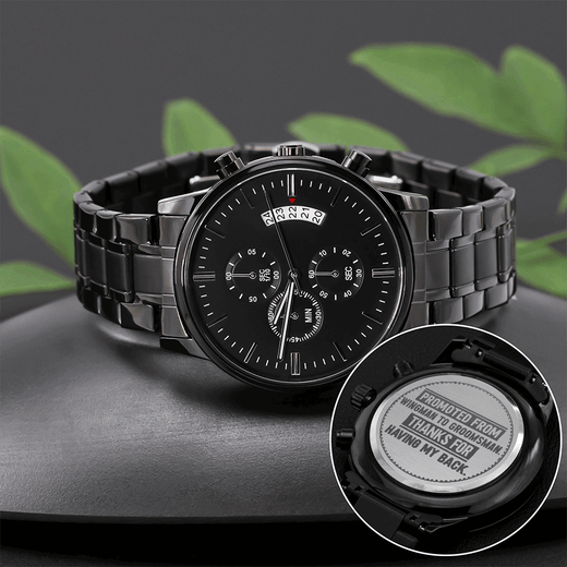 Personalized Groomsmen Watch - From Wingman to Groomsman