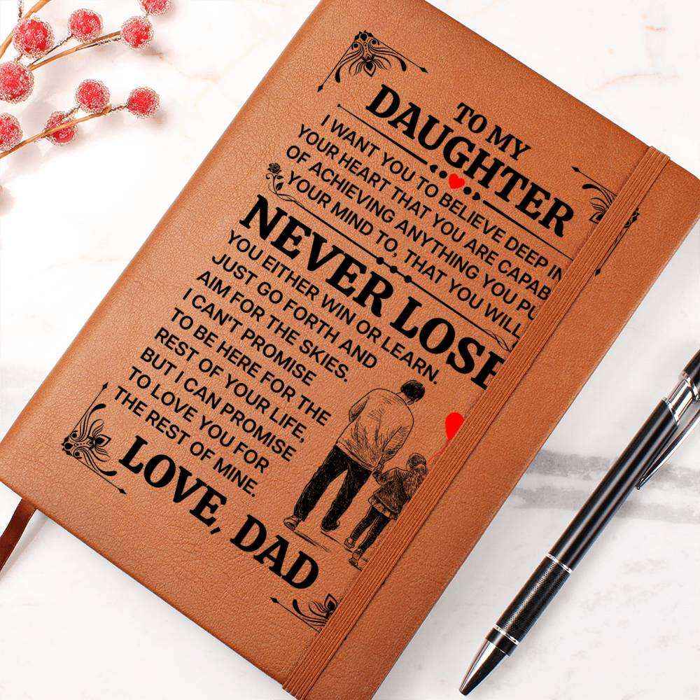 To My Daughter Promise Leather Journal