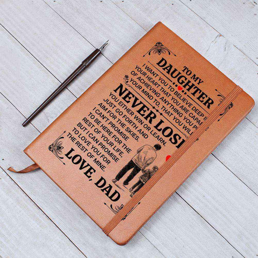 To My Daughter Promise Leather Journal - A Beautiful Keepsake for Reflection