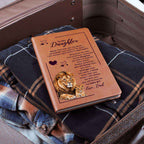 To My Daughter Leather Journal Your Crown