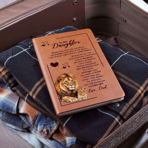To My Daughter Leather Journal Your Crown