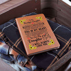 To My Daughter Proud Leather Journal