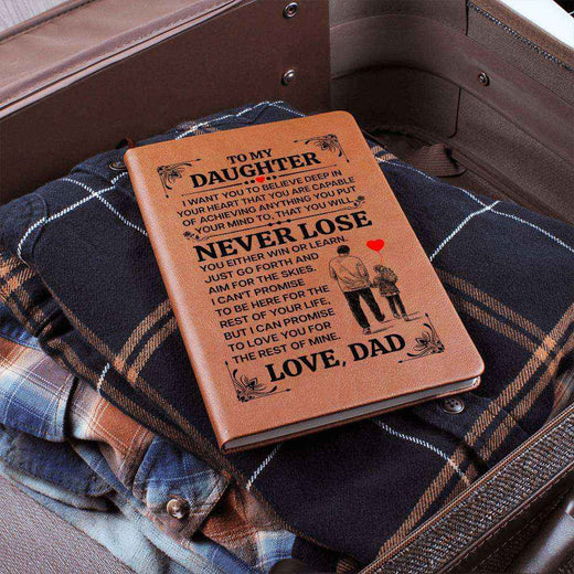 To My Daughter Promise Leather Journal - A Beautiful Keepsake for Reflection