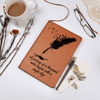 Transform Your Thoughts with the Journey Of A Thousand Miles - Graphic Leather Journal