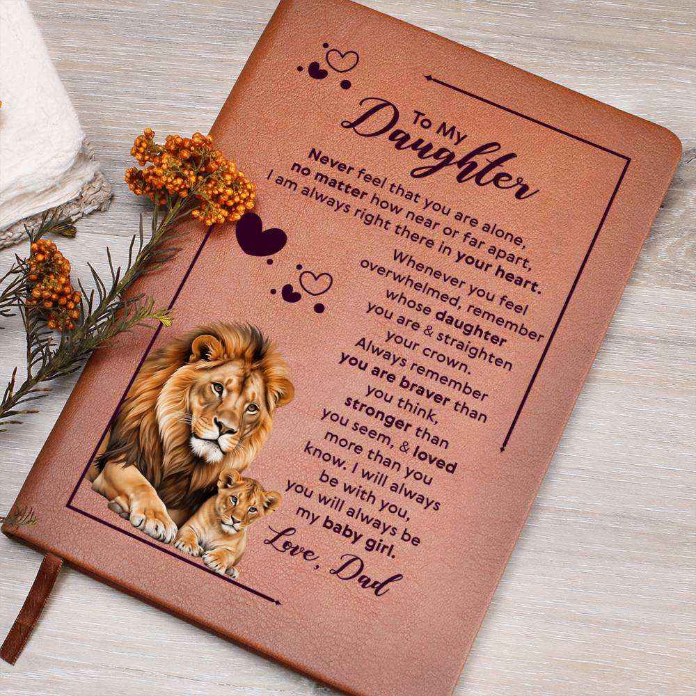 To My Daughter Leather Journal Your Crown