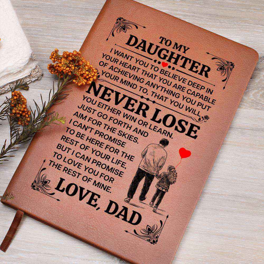 To My Daughter Promise Leather Journal