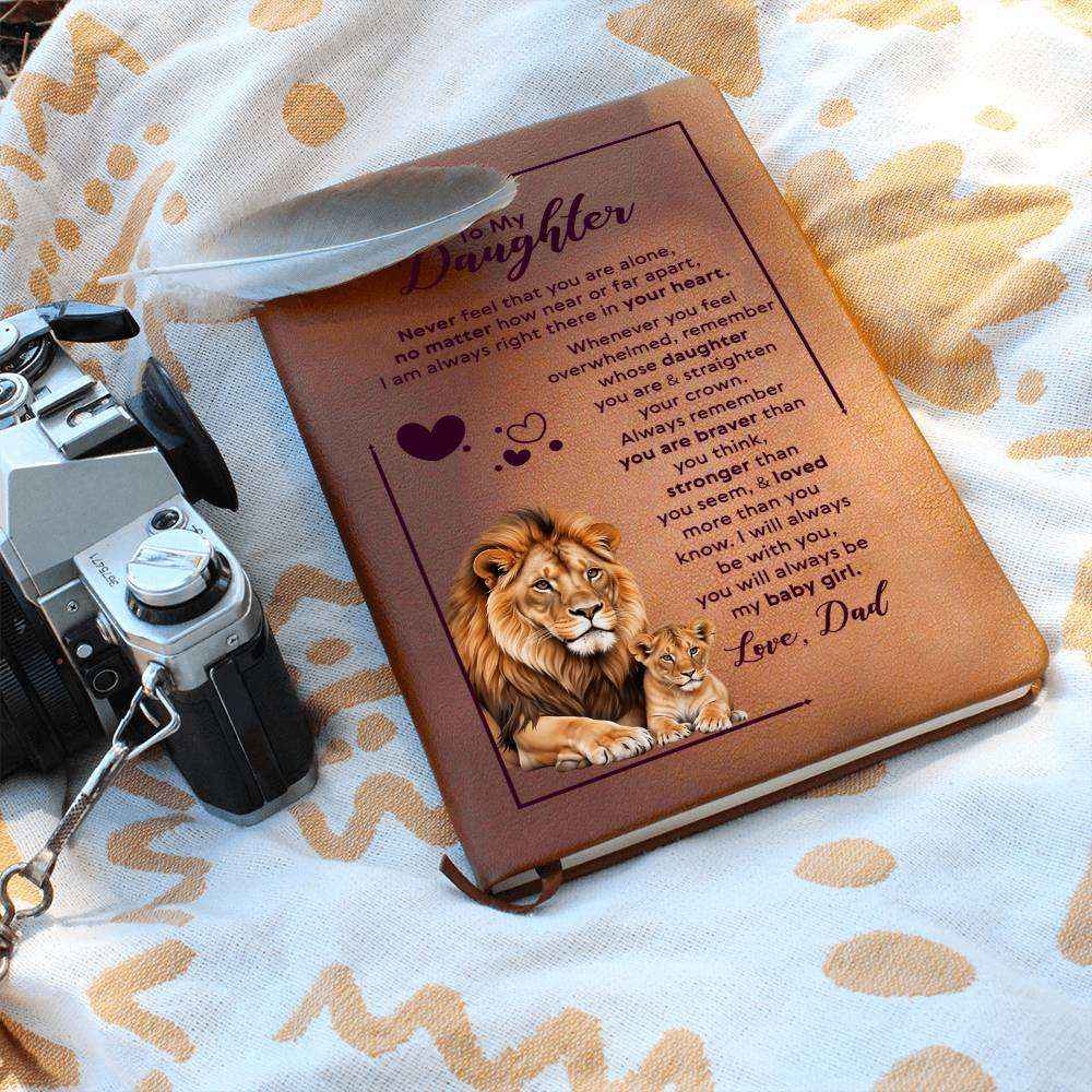 To My Daughter Leather Journal Your Crown