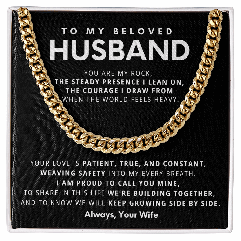 Cuban Link Chain Necklace - Meaningful Gift for Husband | Stainless Steel or Gold