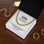 Cuban Link Chain Necklace for Son - Meaningful Gift of Strength and Style
