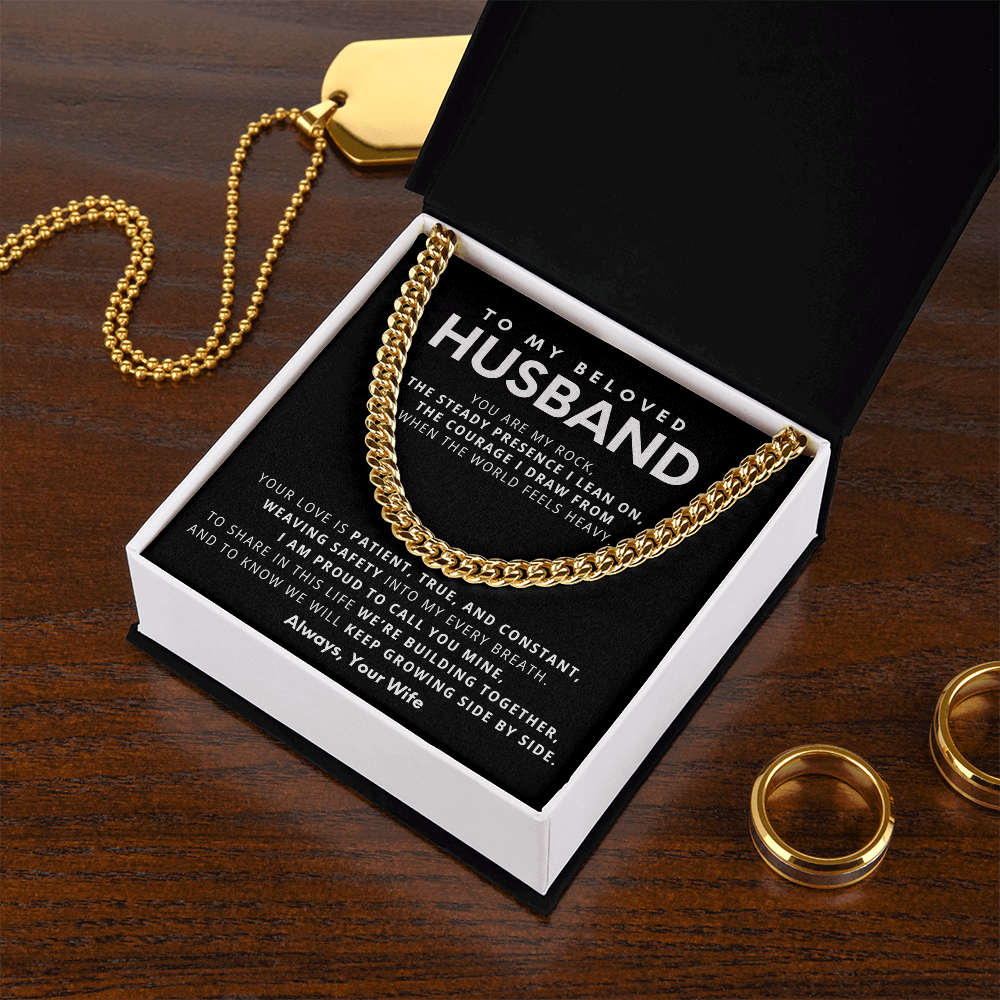 Cuban Link Chain Necklace - Meaningful Gift for Husband | Stainless Steel or Gold