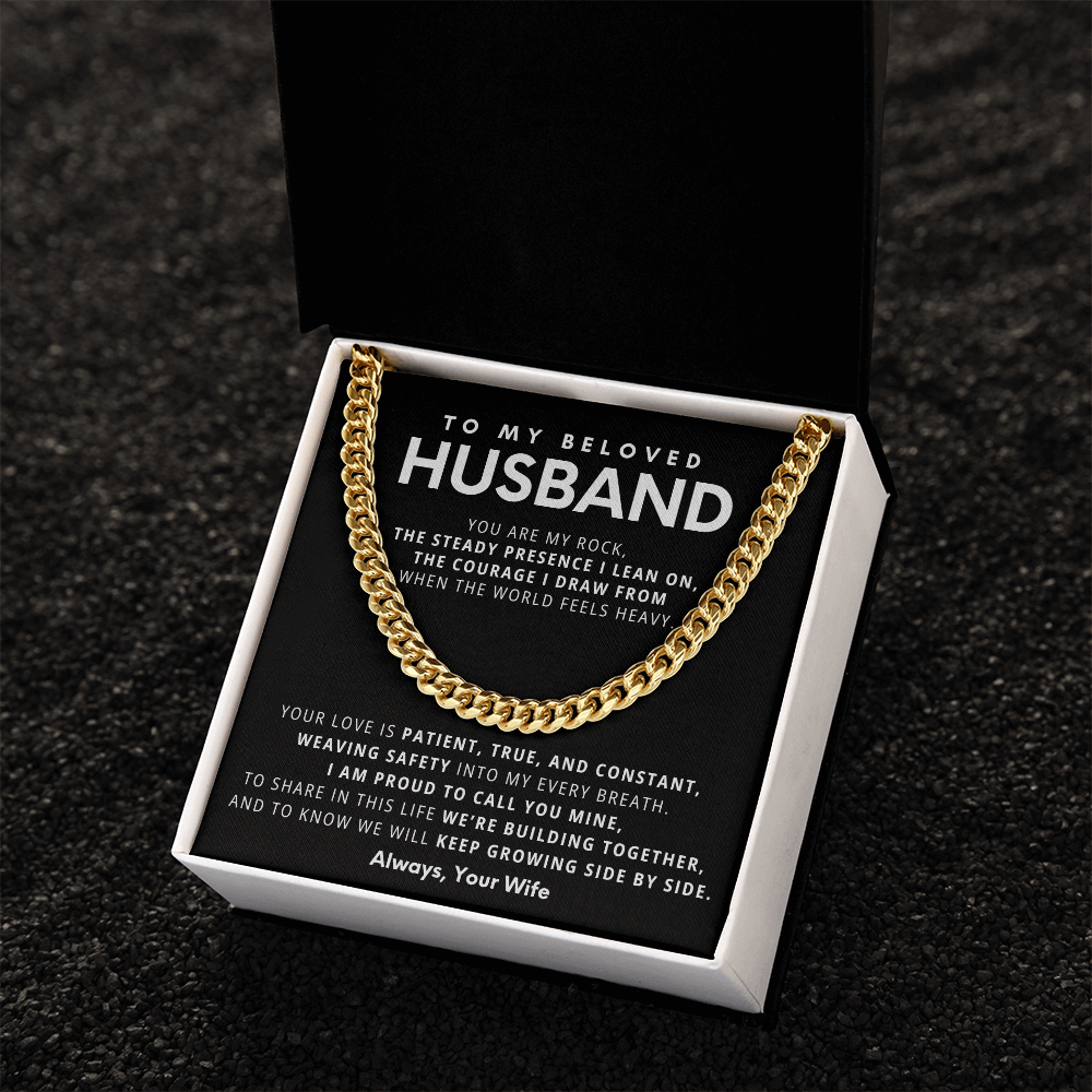 Cuban Link Chain Necklace - Meaningful Gift for Husband | Stainless Steel or Gold