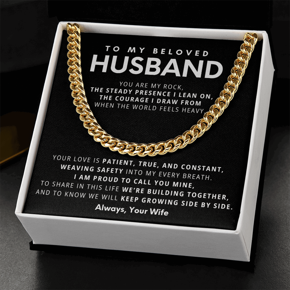 Cuban Link Chain Necklace - Meaningful Gift for Husband | Stainless Steel or Gold