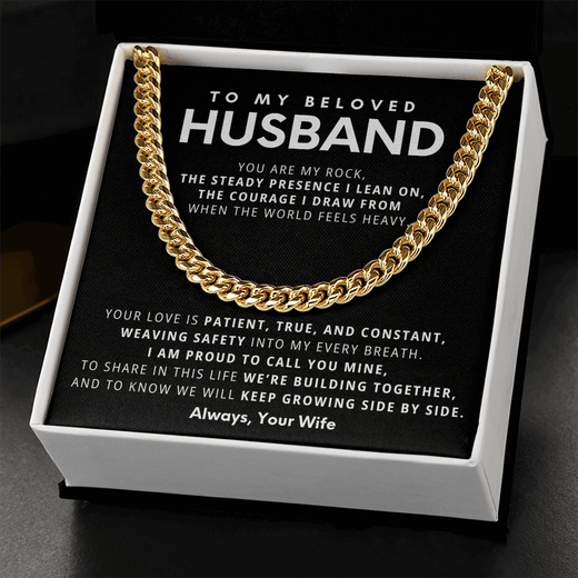 Cuban Link Chain Necklace - Meaningful Gift for Husband | Stainless Steel or Gold