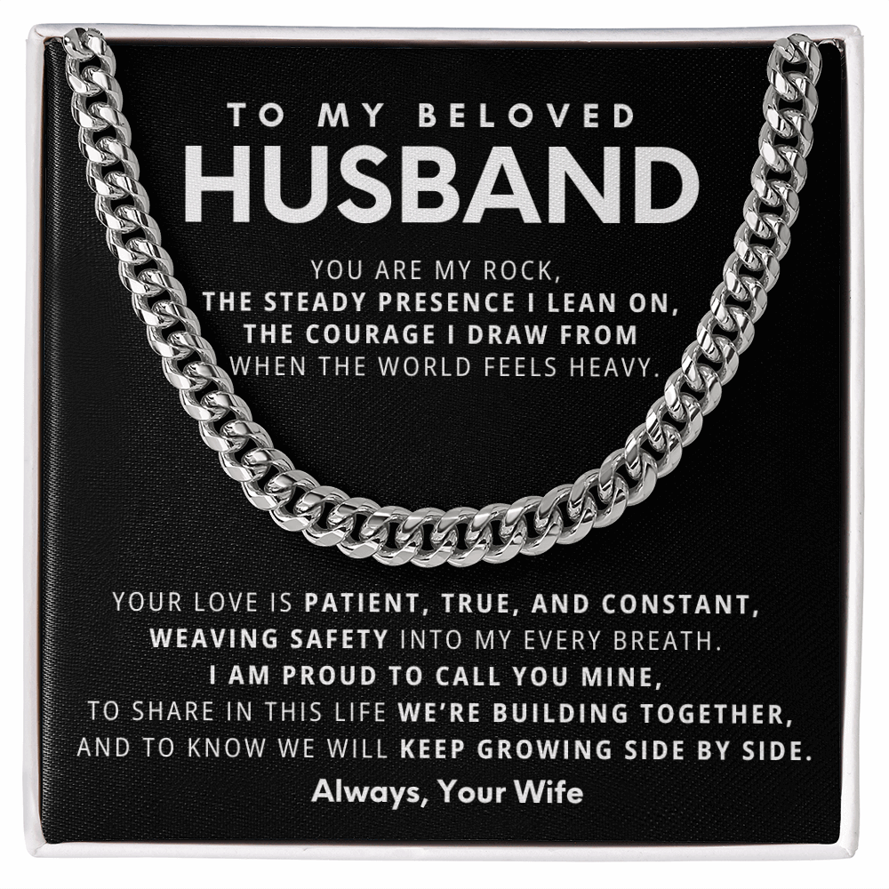 Cuban Link Chain Necklace - Meaningful Gift for Husband | Stainless Steel or Gold
