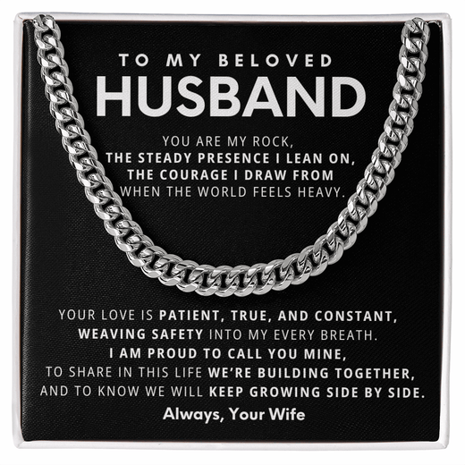 Cuban Link Chain Necklace - Meaningful Gift for Husband | Stainless Steel or Gold