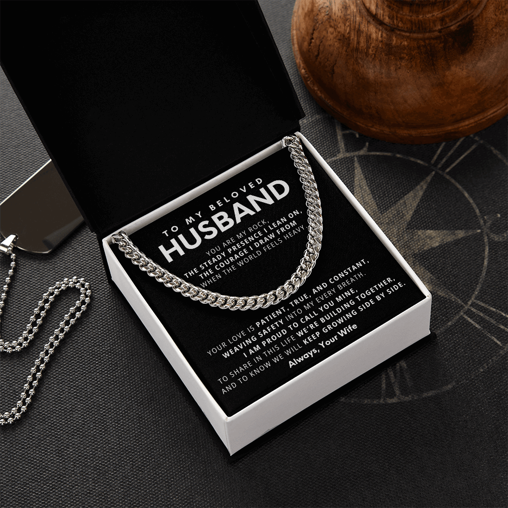 Cuban Link Chain Necklace - Meaningful Gift for Husband | Stainless Steel or Gold