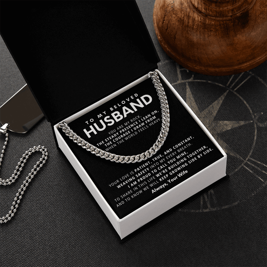 Cuban Link Chain Necklace - Meaningful Gift for Husband | Stainless Steel or Gold