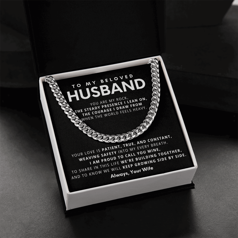Cuban Link Chain Necklace - Meaningful Gift for Husband | Stainless Steel or Gold