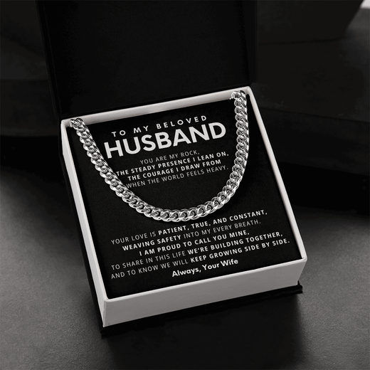 Cuban Link Chain Necklace - Meaningful Gift for Husband | Stainless Steel or Gold