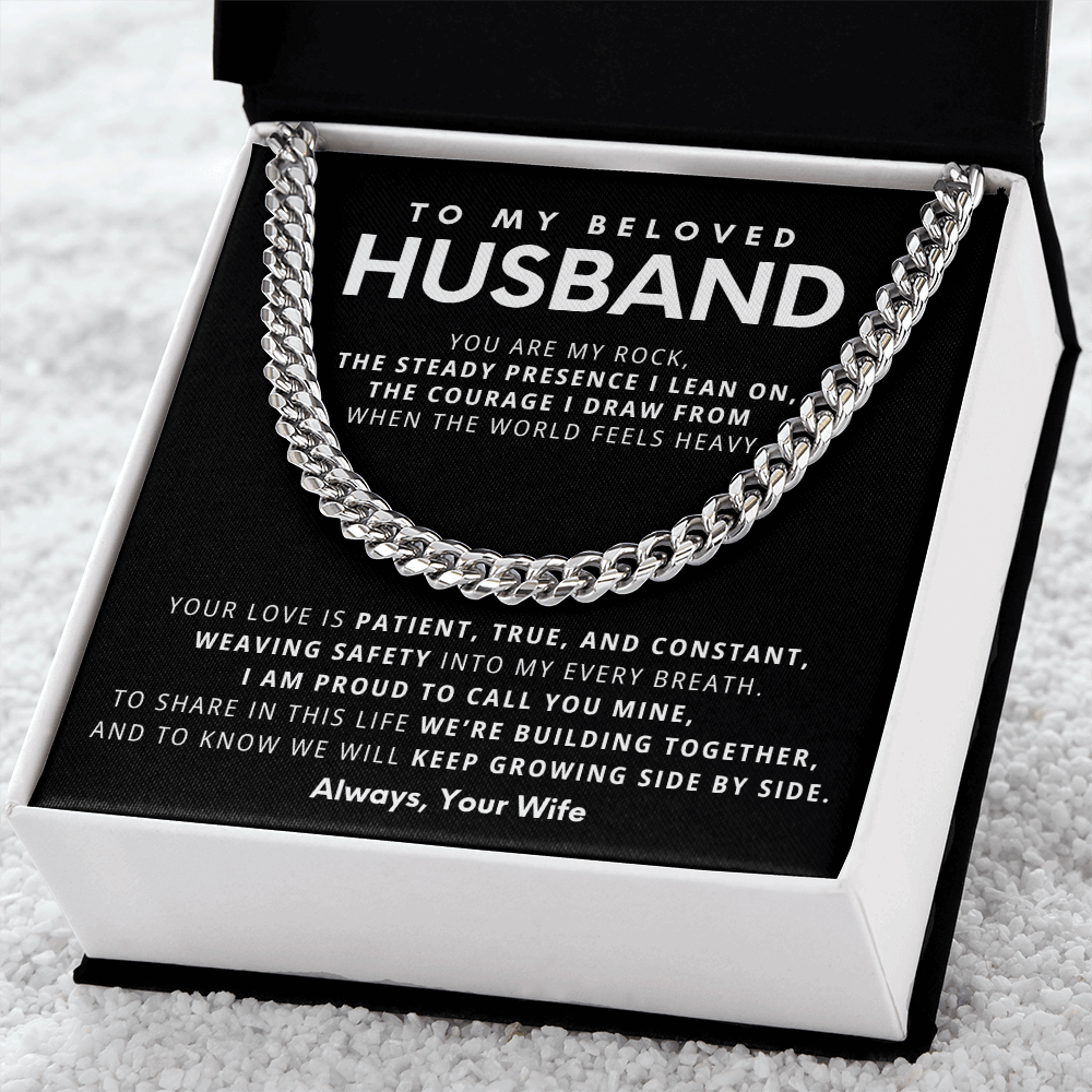 Cuban Link Chain Necklace - Meaningful Gift for Husband | Stainless Steel or Gold
