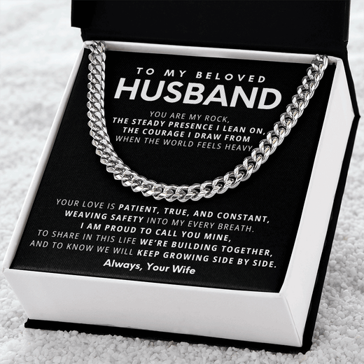 Cuban Link Chain Necklace - Meaningful Gift for Husband | Stainless Steel or Gold