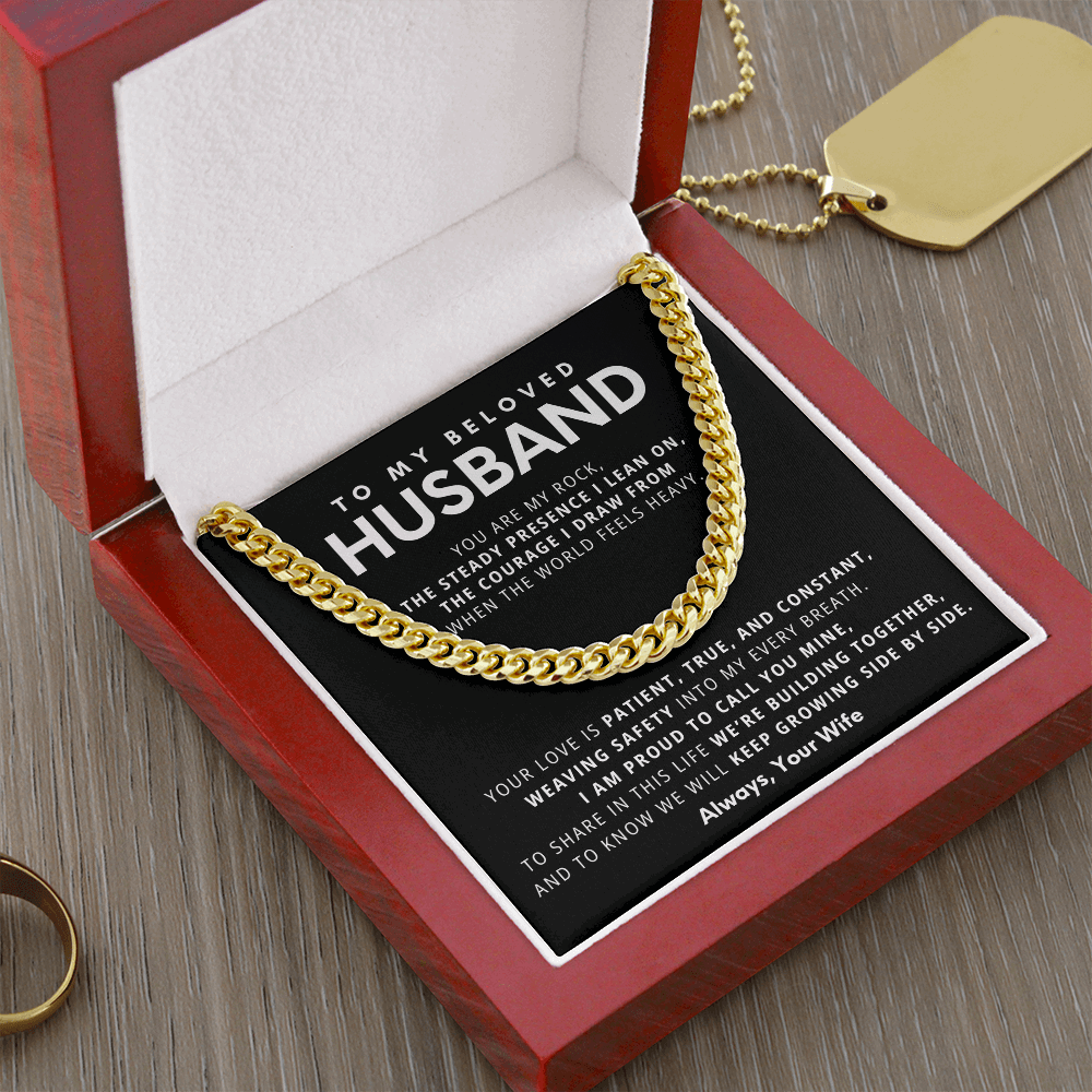 Cuban Link Chain Necklace - Meaningful Gift for Husband | Stainless Steel or Gold
