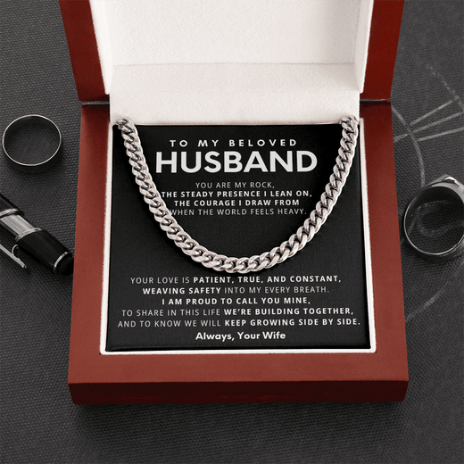 Cuban Link Chain Necklace - Meaningful Gift for Husband | Stainless Steel or Gold