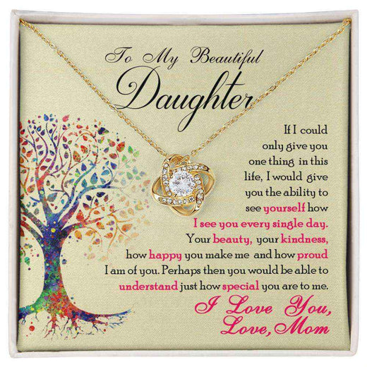 Love Knot Necklace for Special Daughter - A Timeless Expression of Your Love