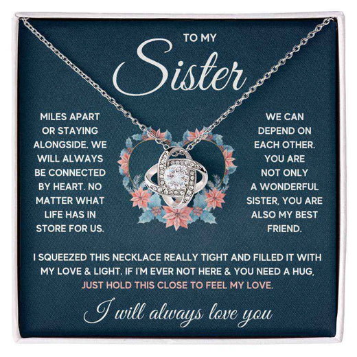 Sister Squeezed Love Knot Necklace Gift Set – A Timeless Token of Bond and Love