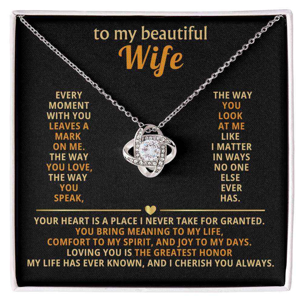 Love Knot Necklace for Wife: A Symbol of Our Unbreakable Bond