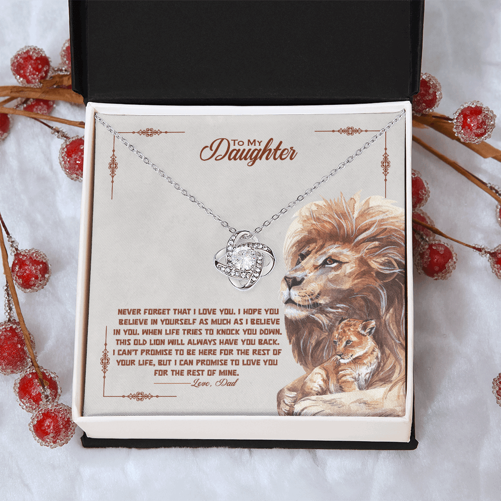 Timeless Love Knot Necklace for Daughter - A Symbol of Unbreakable Bond