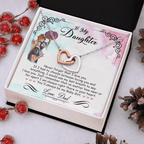 Mother Daughter Interlocking Heart Necklace - Timeless Gift for Your Baby Girl