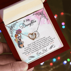 Mother Daughter Interlocking Heart Necklace - Timeless Gift for Your Baby Girl