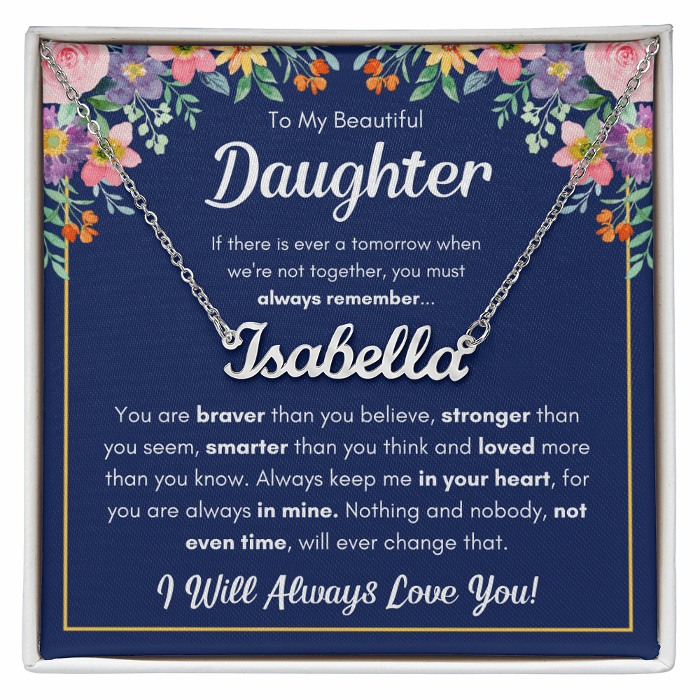 Personalized Name Necklace Gift for Your Daughter – Braver Name Necklace Set