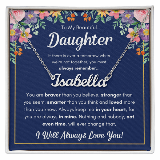Personalized Name Necklace Gift for Your Daughter – Braver Name Necklace Set