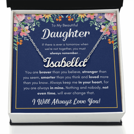 Personalized Name Necklace Gift for Your Daughter – Braver Name Necklace Set