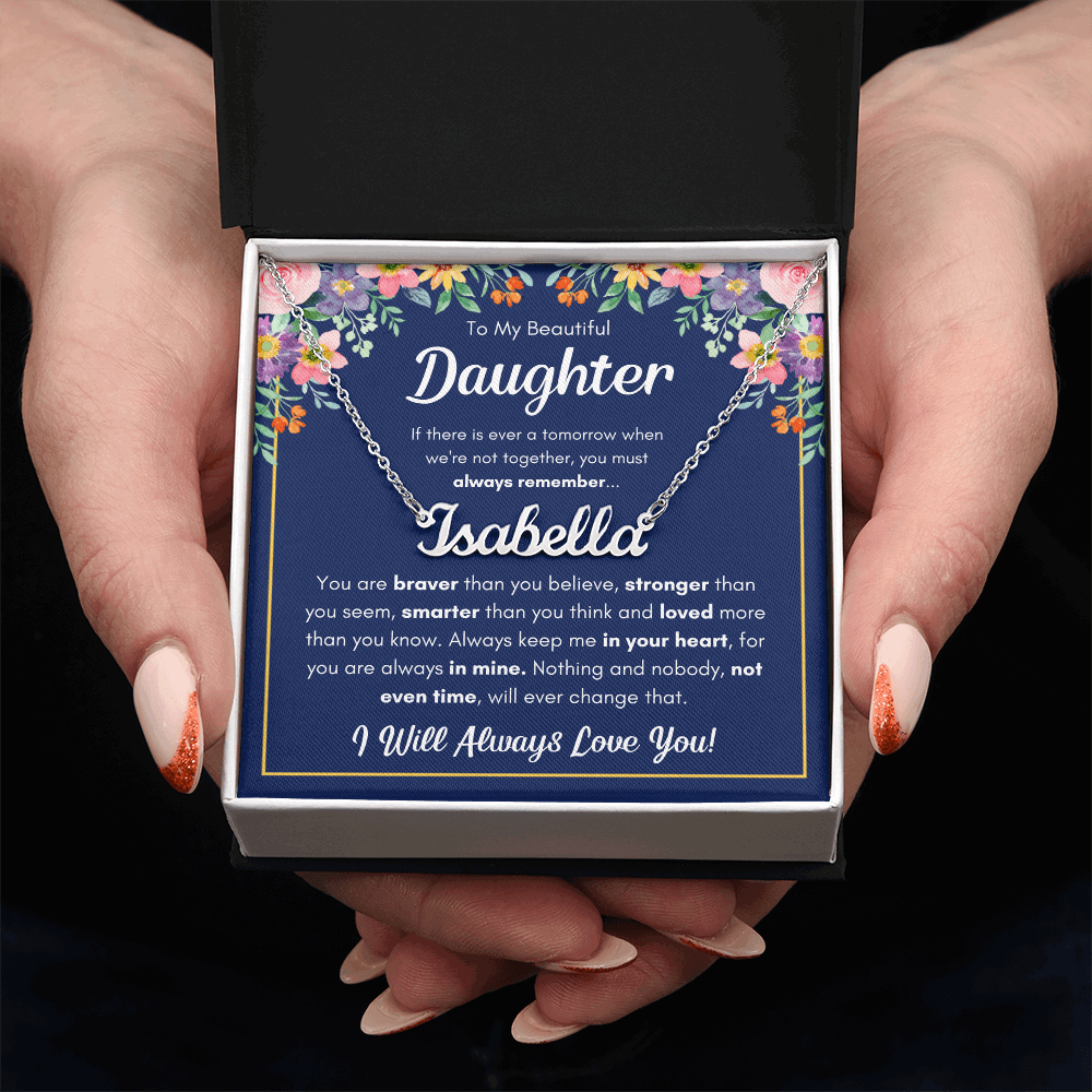 Personalized Name Necklace Gift for Your Daughter – Braver Name Necklace Set