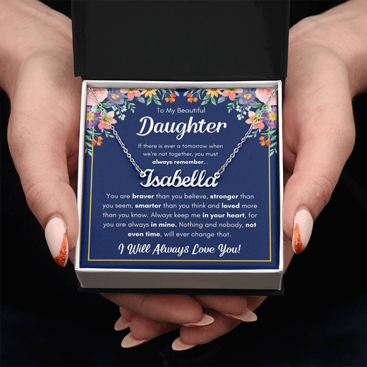 Personalized Name Necklace Gift for Your Daughter – Braver Name Necklace Set
