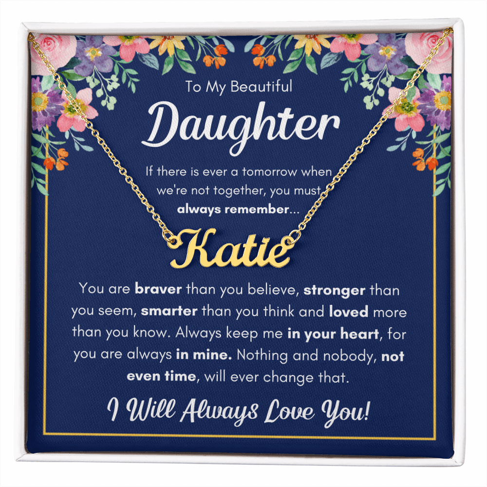 Personalized Name Necklace Gift for Your Daughter – Braver Name Necklace Set