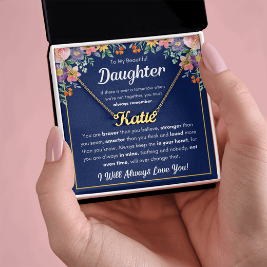 Personalized Name Necklace Gift for Your Daughter – Braver Name Necklace Set