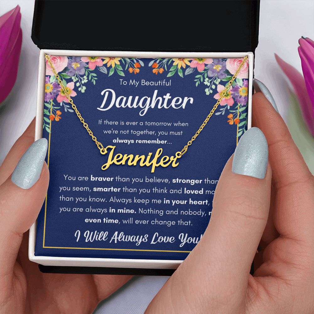 Personalized Name Necklace Gift for Your Daughter – Braver Name Necklace Set