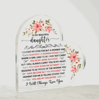 Acrylic Heart Plaque for Daughter - A Timeless Expression of Love