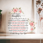 Acrylic Heart Plaque for Daughter - A Timeless Expression of Love