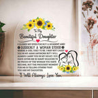 To My Daughter Proud Acrylic Heart Plaque