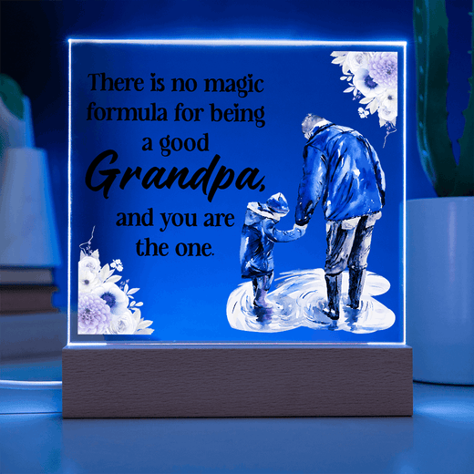 Acrylic Square Plaque for Grandpa - A Heartfelt Decorative Touch