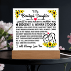 To My Daughter Square Acrylic Plaque